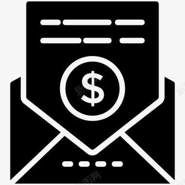 商务电子邮件商务应用程序商务信函图标图标