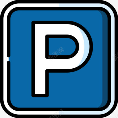 停车场符号23线颜色图标图标