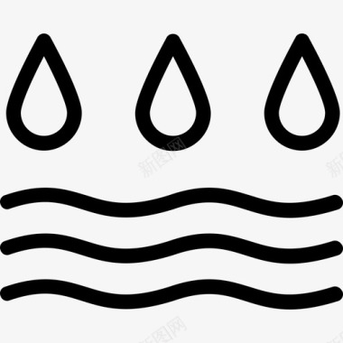水水4线性图标图标