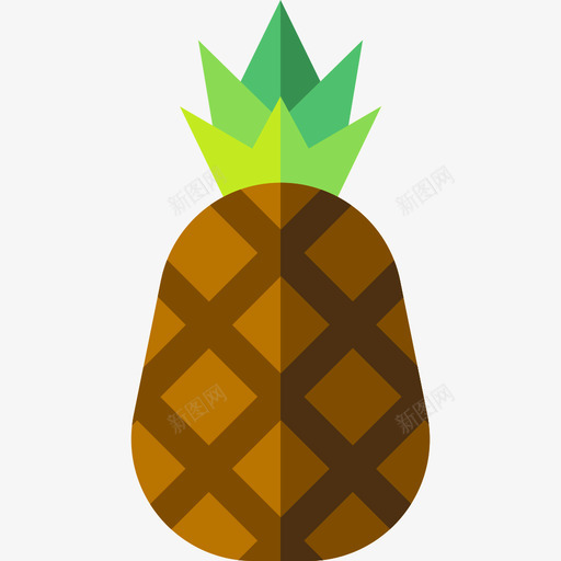 菠萝夏威夷5平坦图标svg_新图网 https://ixintu.com 夏威夷5 平坦 菠萝