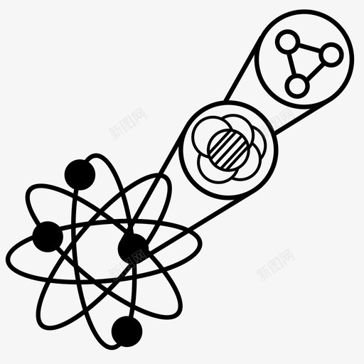 原子能电子核能图标svg_新图网 https://ixintu.com 原子能 宇宙 核能 电子 科学主题 轨道