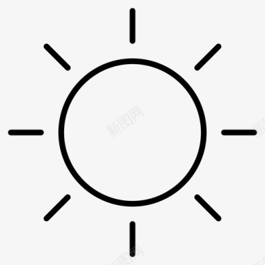 太阳日光炎热图标图标
