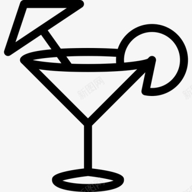 鸡尾酒会派对活动直系图标图标