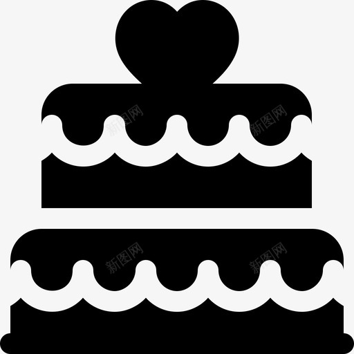 结婚蛋糕爱25填充图标svg_新图网 https://ixintu.com 填充 爱25 结婚蛋糕