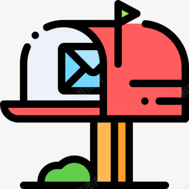 邮箱邮件12线颜色图标图标