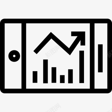 智能手机数据分析2线性图标图标