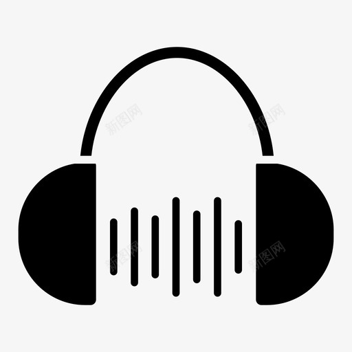 耳机享受聆听图标svg_新图网 https://ixintu.com 享受 用户界面字形 耳机 聆听