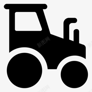 拖拉机农业拖拉机农业运输图标图标