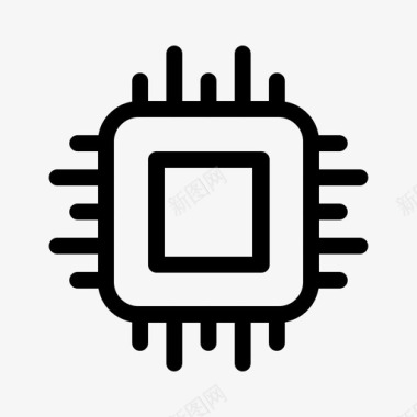 cpu微芯片基本图标图标