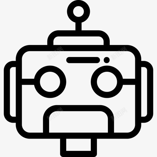 机器人书呆子5直线型图标svg_新图网 https://ixintu.com 书呆子5 机器人 直线型