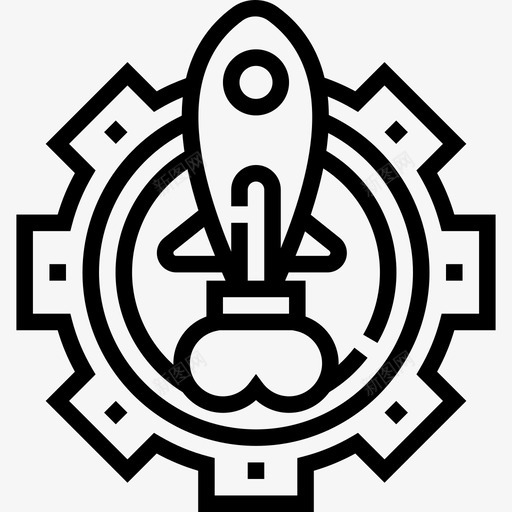 齿轮商业成功直线图标svg_新图网 https://ixintu.com 商业成功 直线 齿轮