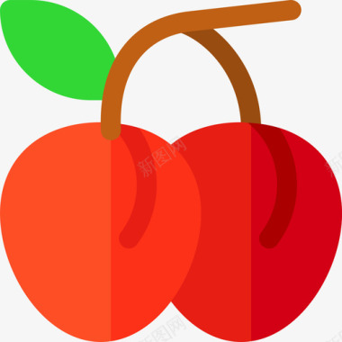 李子水果和蔬菜3平的图标图标