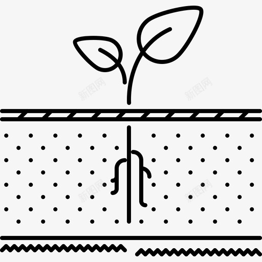 芽苗菜农业园艺直线型图标svg_新图网 https://ixintu.com 农业园艺 直线型 芽苗菜