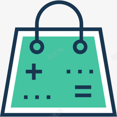 购物篮购物和商业20线性颜色图标图标