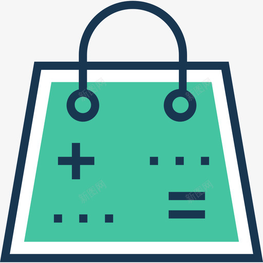 购物篮购物和商业20线性颜色图标svg_新图网 https://ixintu.com 线性颜色 购物和商业20 购物篮