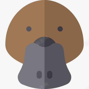 鸭嘴兽野生动物2扁平图标图标