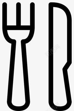 叉子刀器具烹饪图标图标