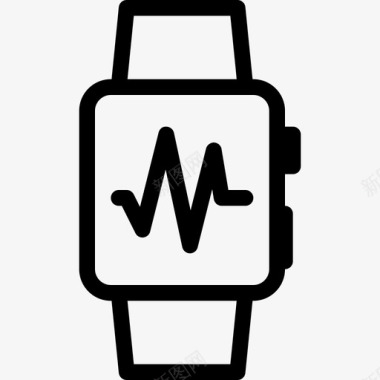 智能手表健康健身2线性图标图标