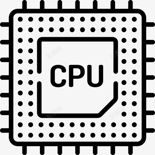 Cpu计算机部件3线性图标svg_新图网 https://ixintu.com Cpu 线性 计算机部件3