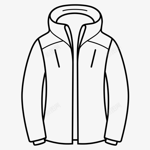 男式保暖冬衣夹克外套图标svg_新图网 https://ixintu.com 外套 夹克 男式保暖冬衣
