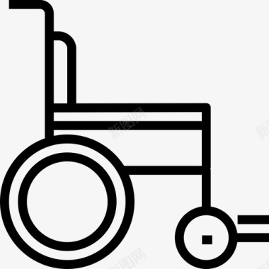 轮椅医用65直线型图标图标