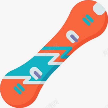 滑雪板冬季运动13平坦图标图标