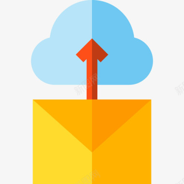 电子邮件数据库和服务器2扁平图标图标