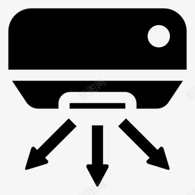 分体式空调空调机组空调图标图标