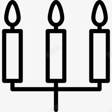 蜡烛假日28直线型图标图标