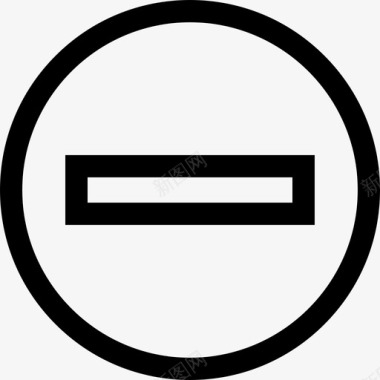 禁止通行交通标志6线形图标图标