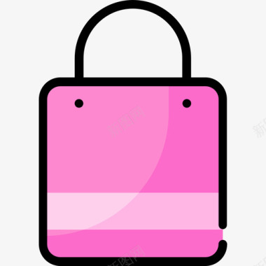 购物袋用户界面26线性颜色图标图标