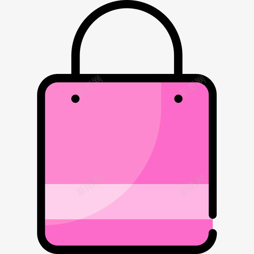 购物袋用户界面26线性颜色图标svg_新图网 https://ixintu.com 用户界面26 线性颜色 购物袋