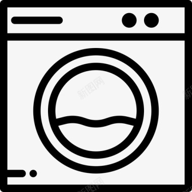 洗衣机洗衣房6直列式图标图标