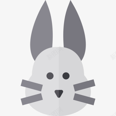 兔子野生动物5公寓图标图标
