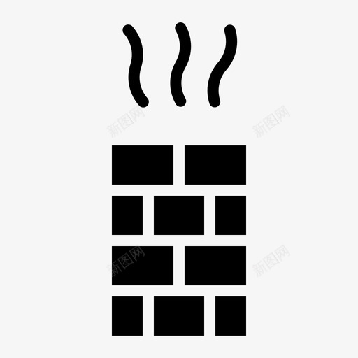 烟囱砖烟图标svg_新图网 https://ixintu.com 圣诞节 烟 烟囱 砖 蒸汽 通风