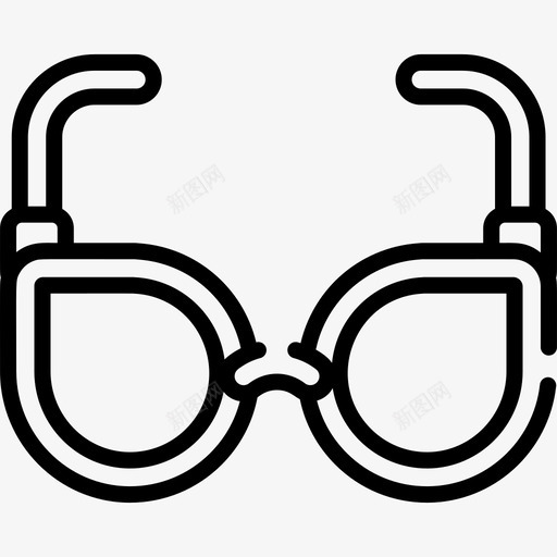 16号弹簧线状眼镜图标svg_新图网 https://ixintu.com 16号弹簧线状眼镜