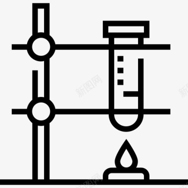 烧瓶化学11线性图标图标