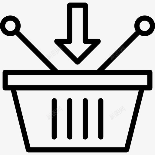 购物篮购物41线性图标svg_新图网 https://ixintu.com 线性 购物41 购物篮