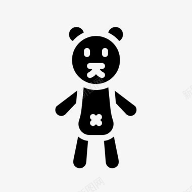 泰迪熊儿童木偶图标图标