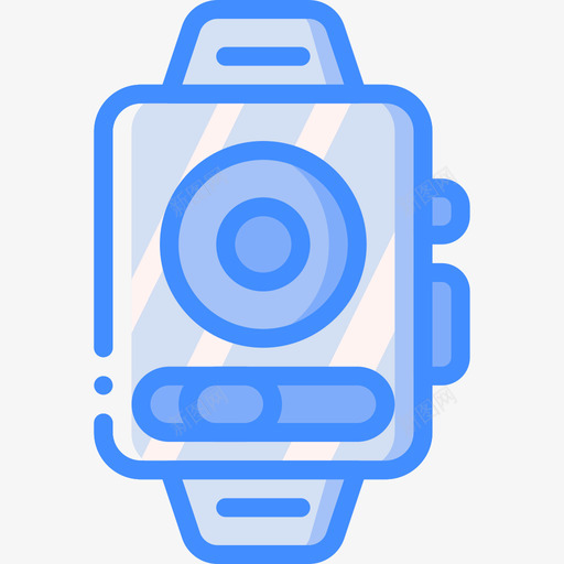 智能手表设备25蓝色图标svg_新图网 https://ixintu.com 智能手表 蓝色 设备25