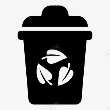 回收站垃圾箱环保图标图标