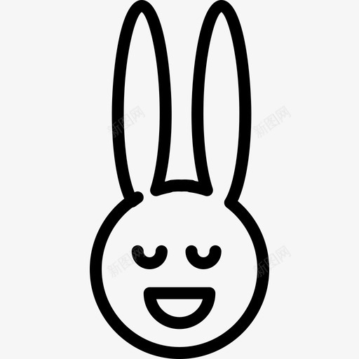 复活节兔子假日28直系图标svg_新图网 https://ixintu.com 假日28 复活节兔子 直系