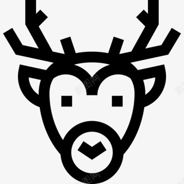 鹿冬季自然7直系图标图标