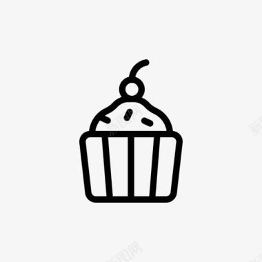 纸杯蛋糕糖果垃圾食品图标图标
