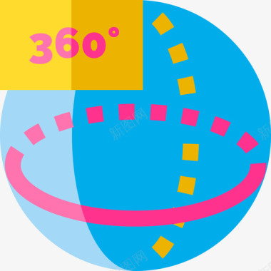 球面视图360视图7平面图标图标