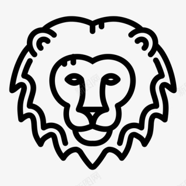 狮子动物哺乳动物图标图标