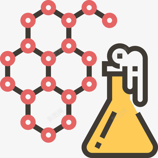 烧瓶生化2黄影图标svg_新图网 https://ixintu.com 烧瓶 生化2 黄影