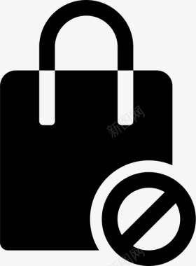 购物袋堵塞错误图标图标