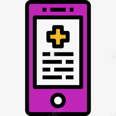 智能手机医院医疗保健线性颜色图标图标