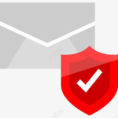 电子邮件互联网安全4扁平图标图标